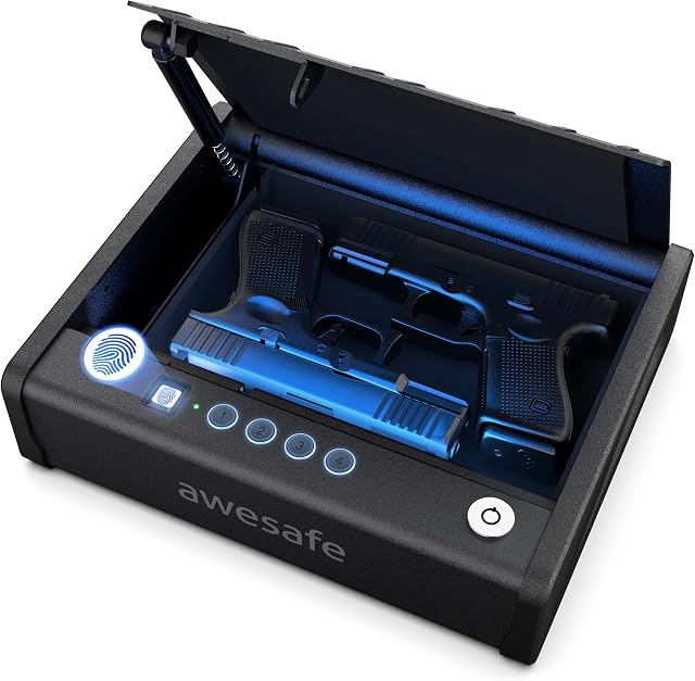 awesafe biometric pistol safe
